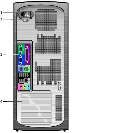 dell optiplex gx270 ordenadores usados trasera