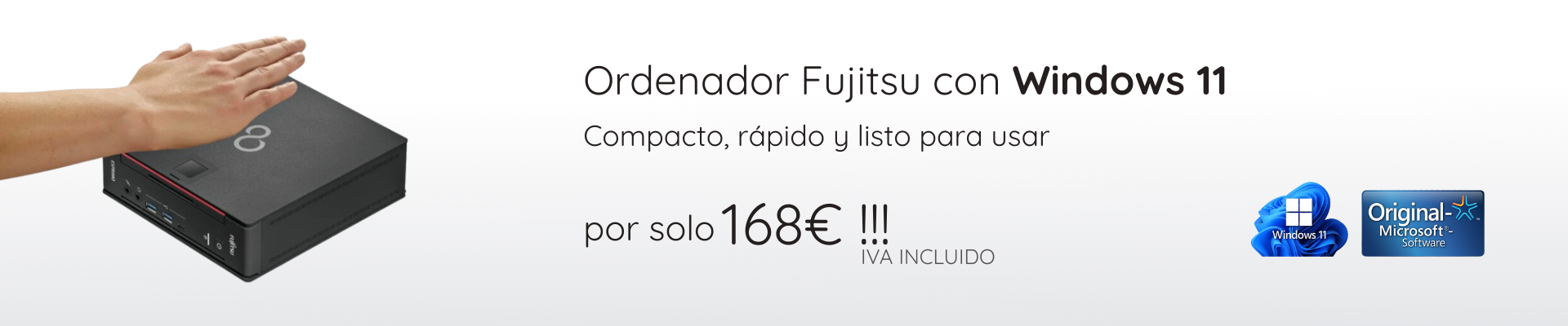 Ordenador reacondicionado Fujitsu por 168 euros con iva incl