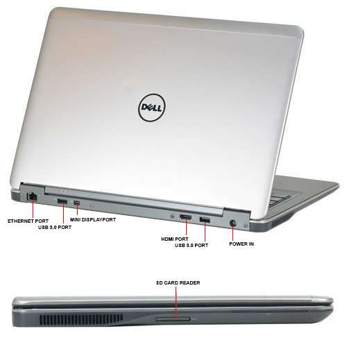 Dell Latitude E7440 Segundamano puertos