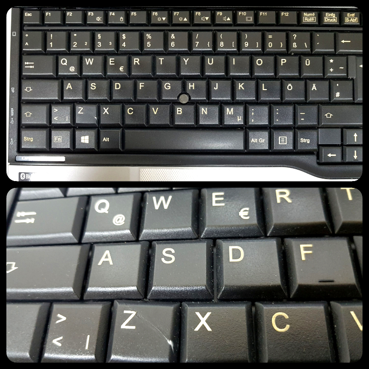 Fujitsu Lifebook E782 tecla colada