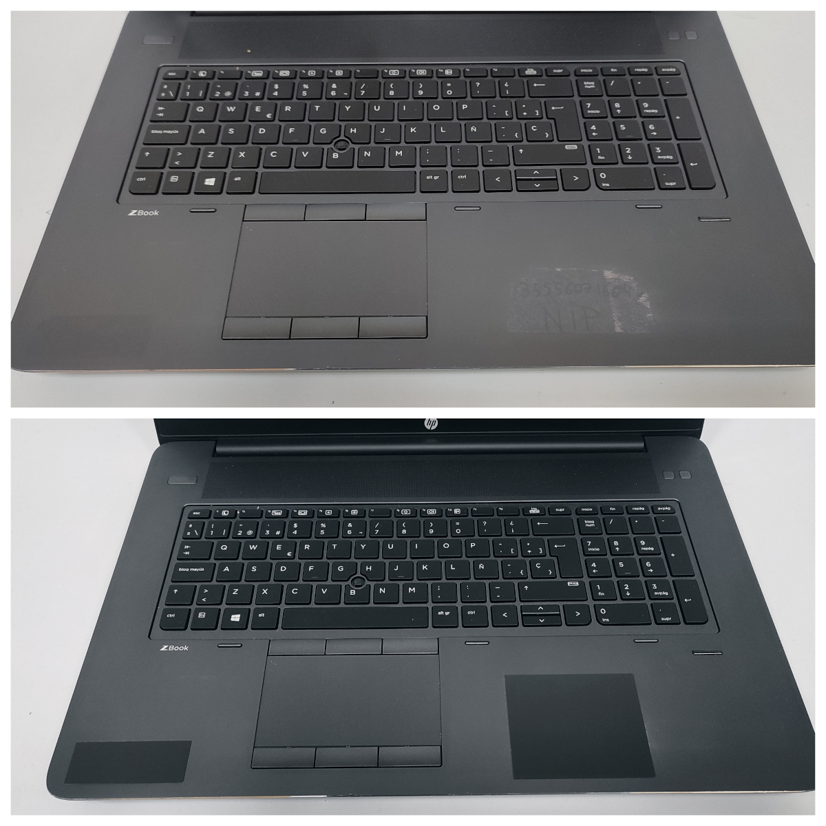 HP ZBook 17 G3 Reposamunecas Descolorido