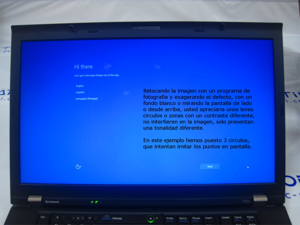 LENVOT THINKPAD T520 EXPLICACION PANTALLA