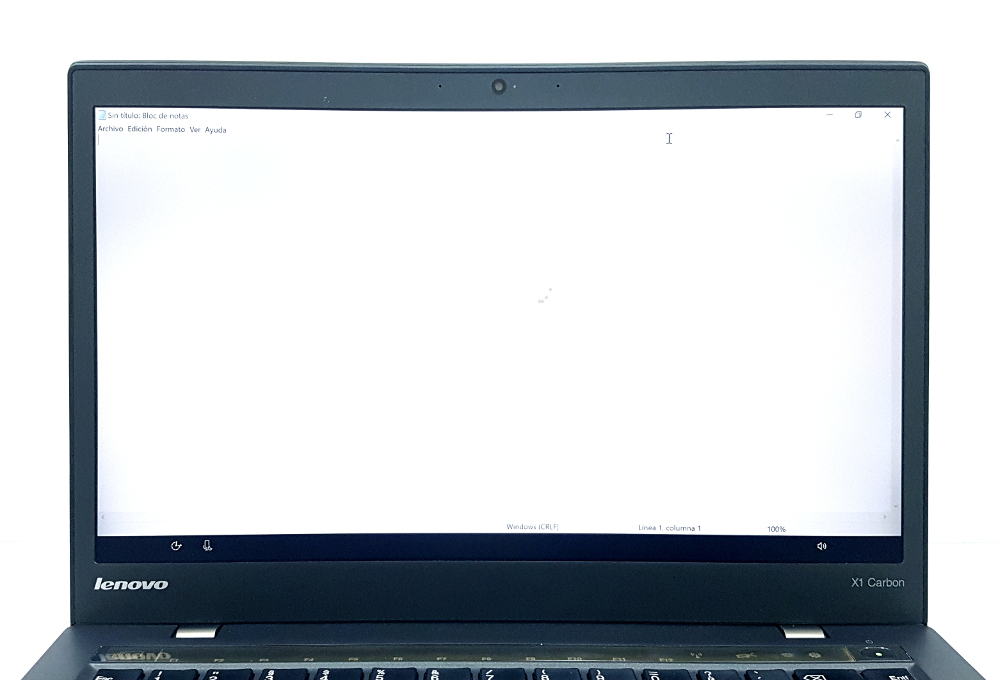 Lenovo thinkpad X1 Carbon puntitos pantalla centro