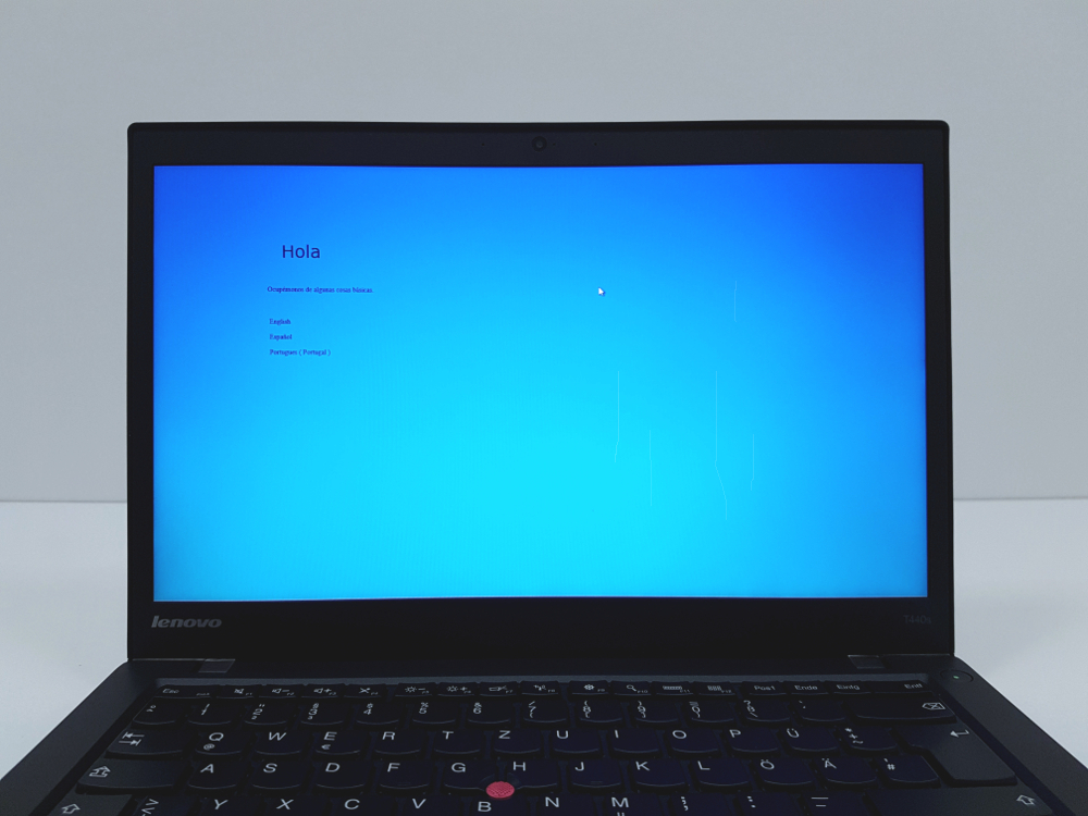 Lenovo thinkpad t440 linea transparente centro drcha