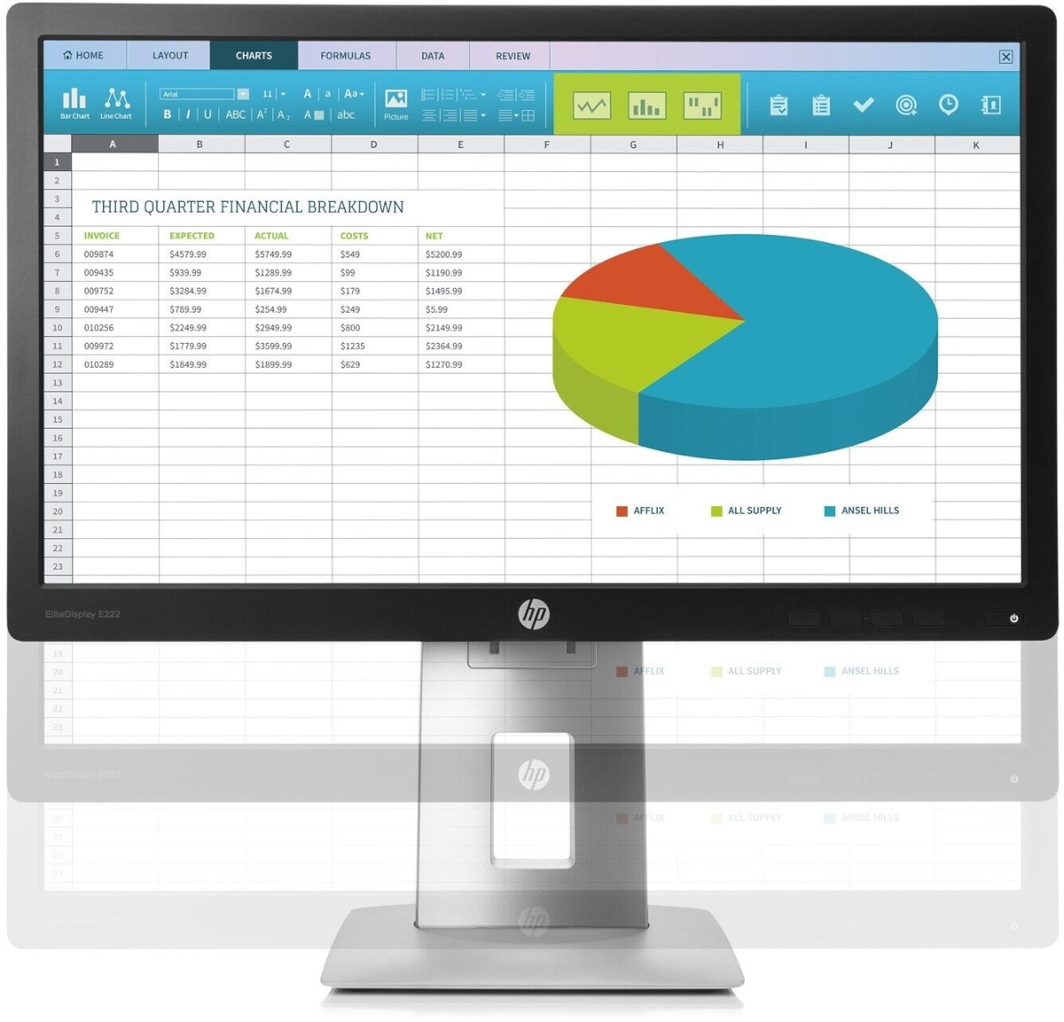 Monitor reacondicionado HP EliteDisplay E232 1