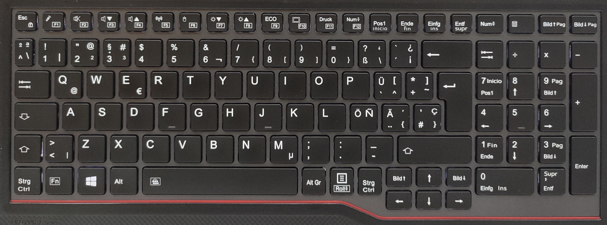 Teclado Negro Normalizado Fujitsu E559