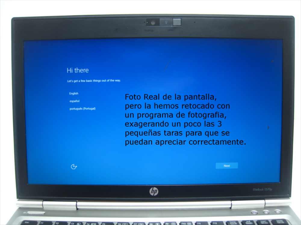 hp 2570p pantalla rayada