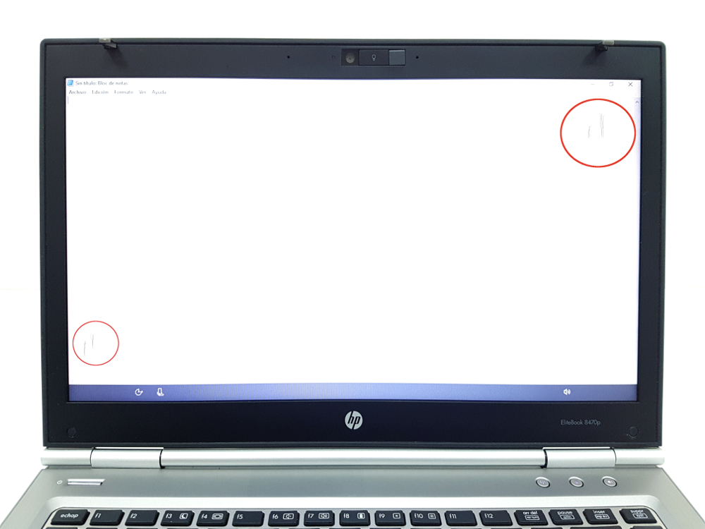 hp 8570p tara rayazitos transparentes