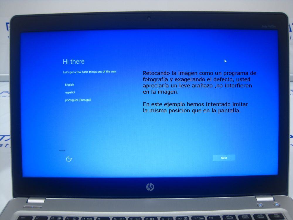 hp folio 9470m pantalla aranado