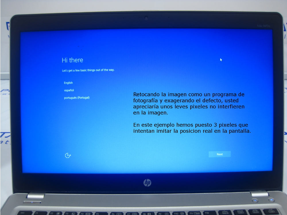 hp folio 9470m pantalla pixeles