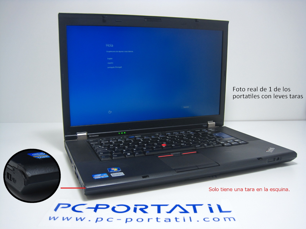 lenovo thinkpad t520 defecto esquina