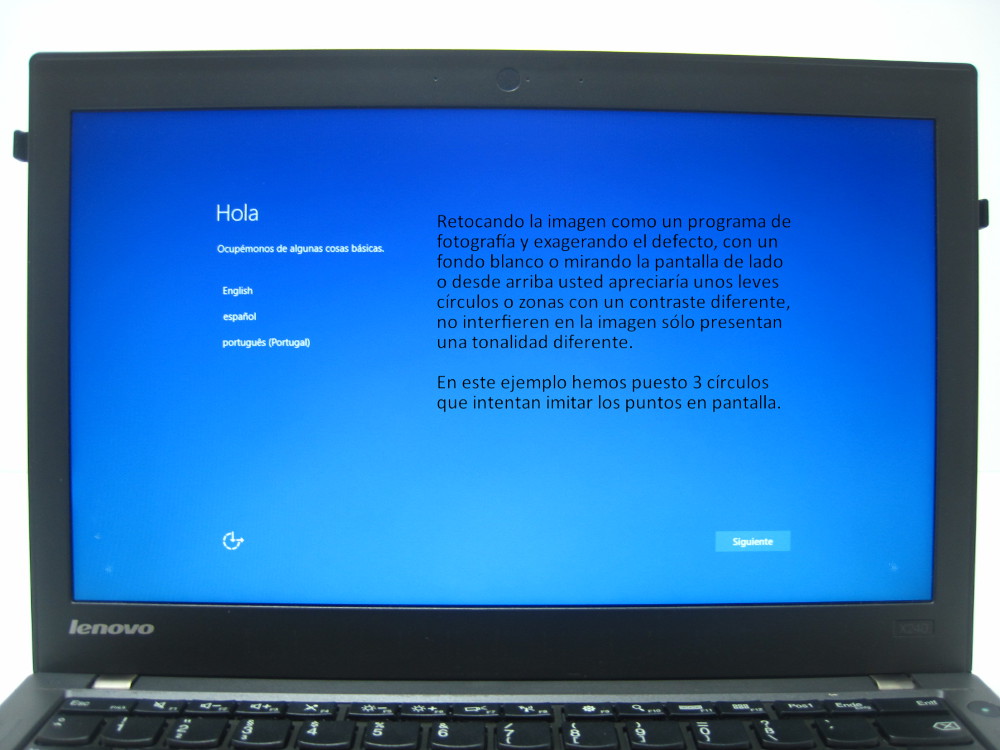 lenovo thinkpad x240 pantalla punto