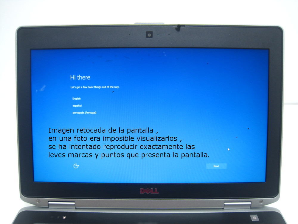 pantalla punto dell 6430 taras visibles